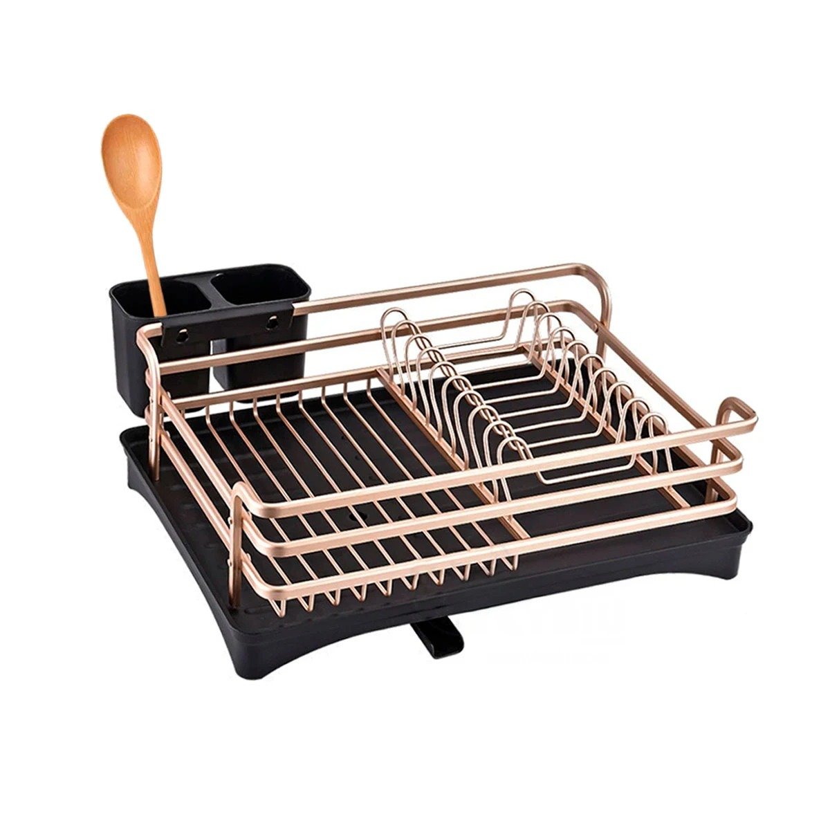 Organizador Oro Rosa de Cocina con Sistema de Drenaje Y+Papel Regalo