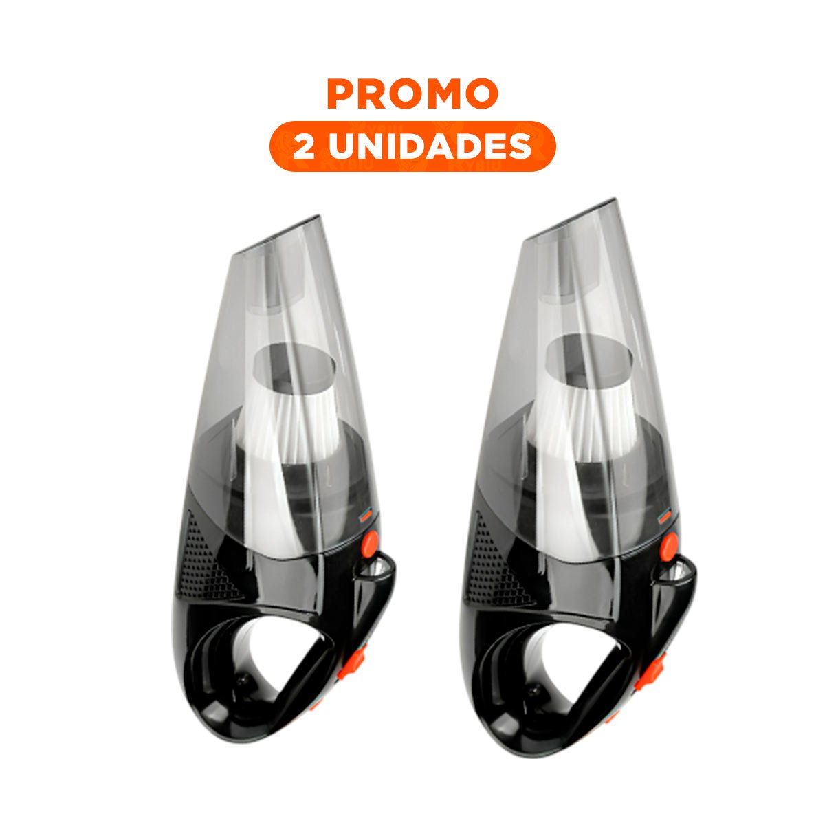 Pack2 Equipo Portatil de Limpieza con Linterna para Interiores de Vehiculo