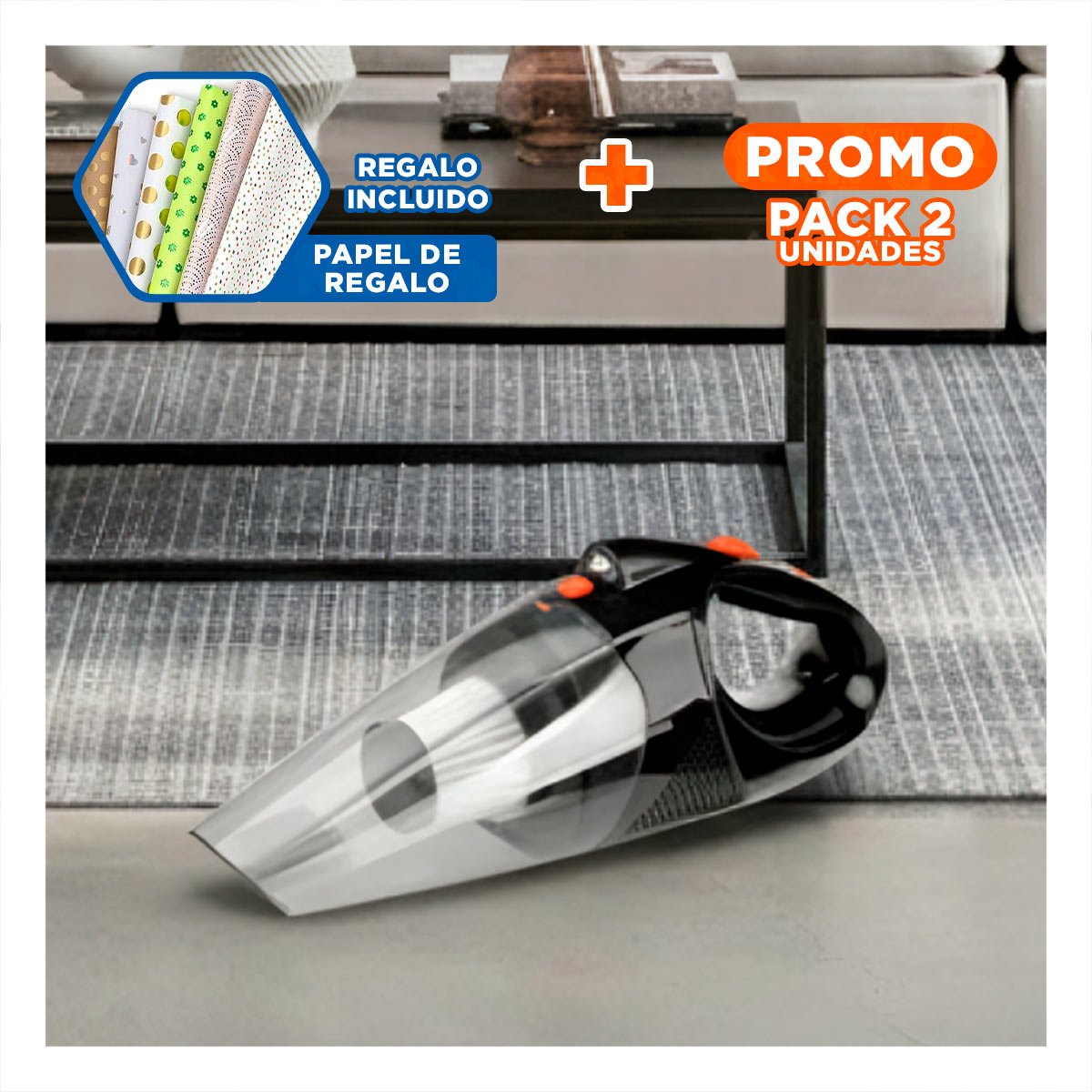 Pack2 Dispositivo Compacto de Limpieza con Linterna para Ambientes Reducidos Y+Papel Regalo