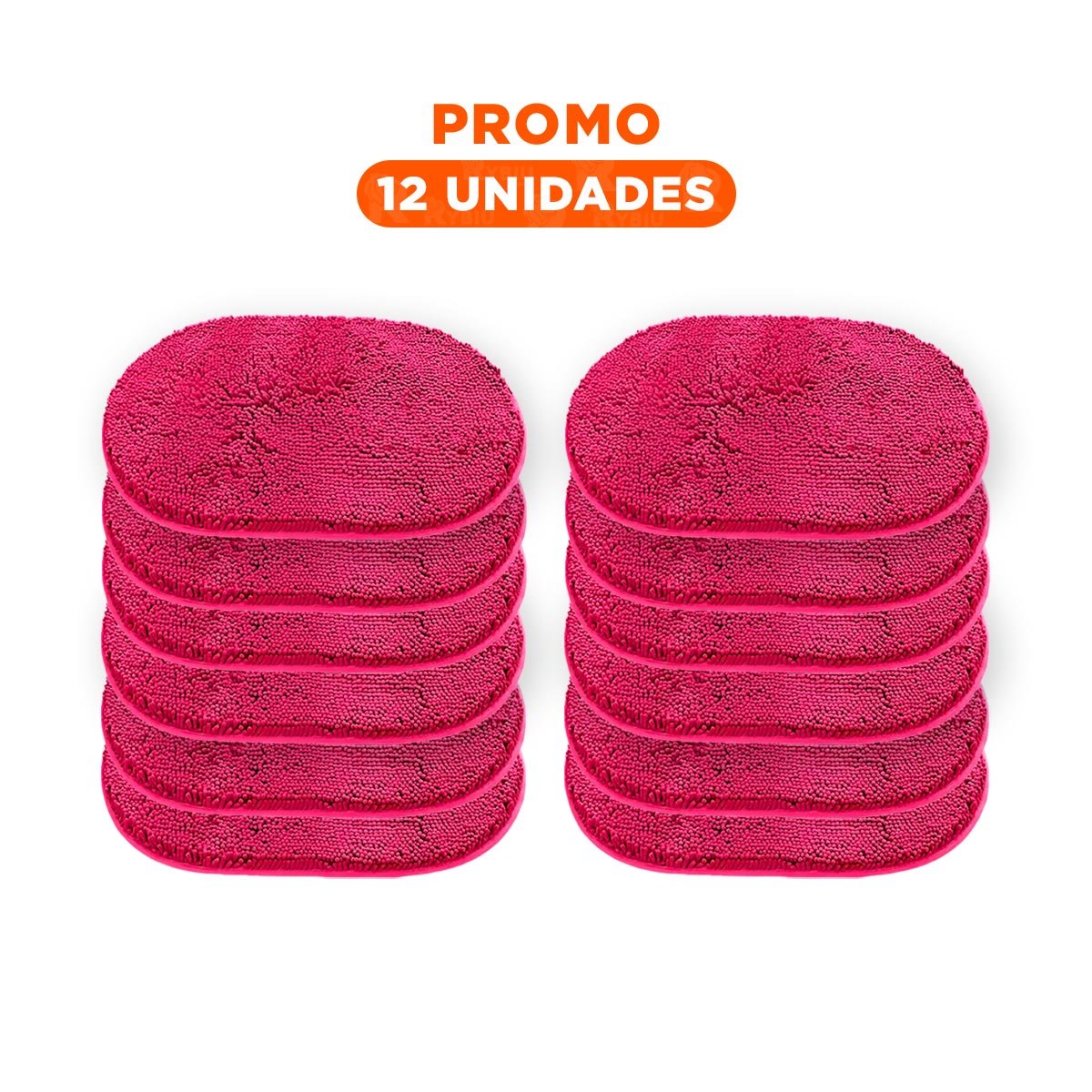 Pack12 Solucion Textil Ovalada de Microfibra 40x60cm Fucsia para Hogar Y+Regalo Sticker