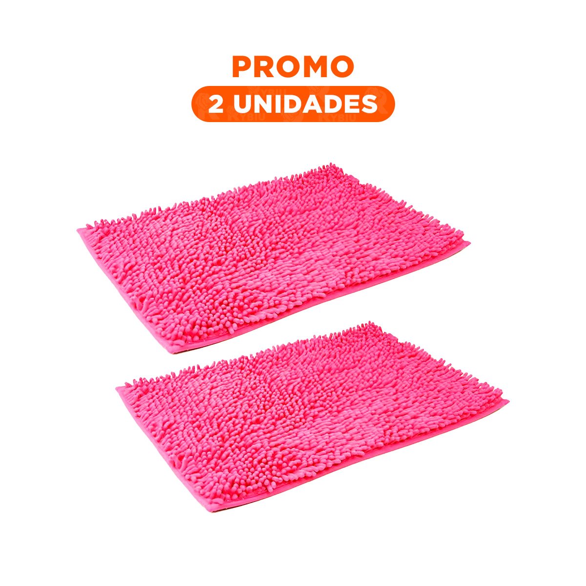 Pack2 Protector Rectangular Microfibra 40x60cm Fucsia para Bano
