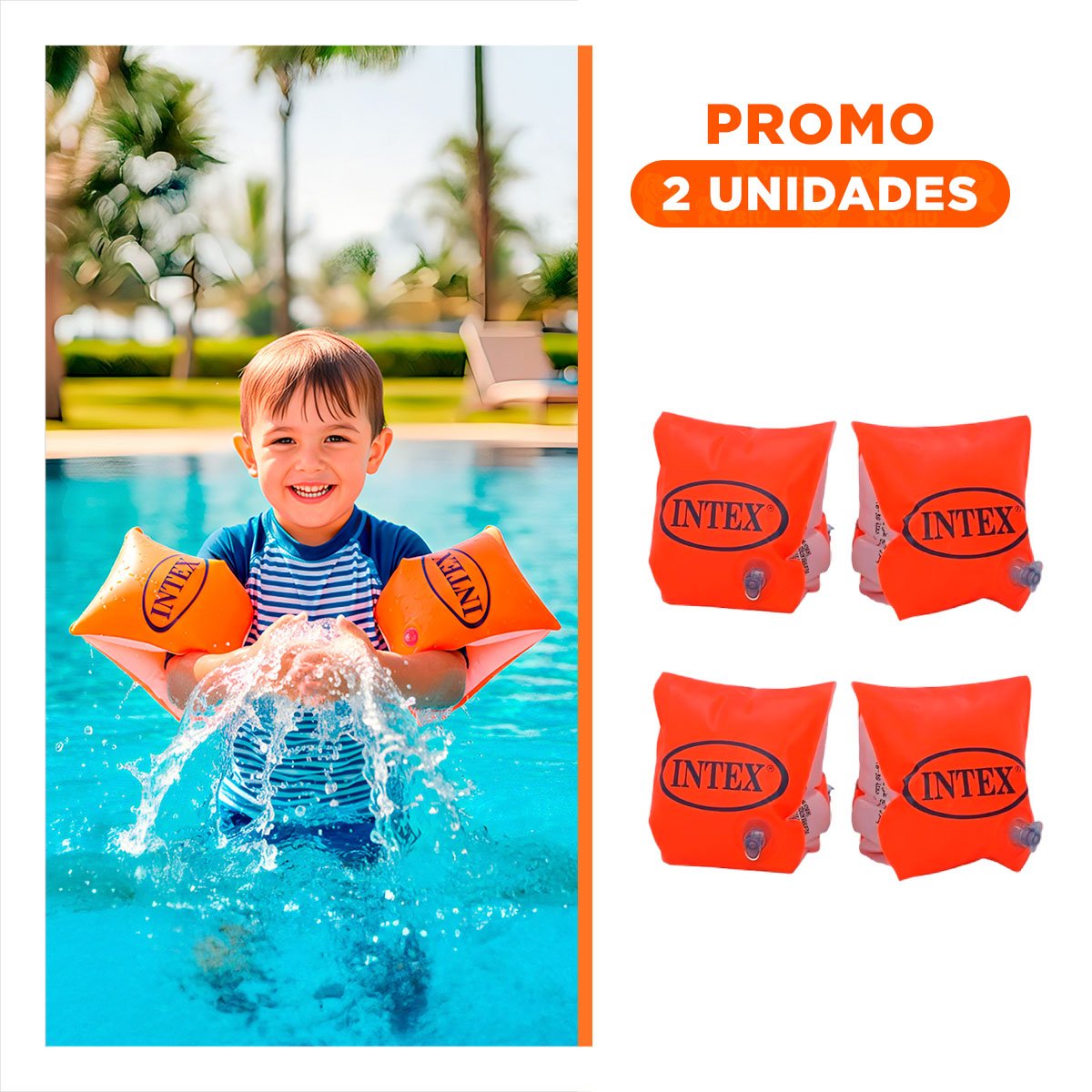 Pack2 Elemento Acuatico de Brazo Inflable Infantil 23 x 15 cm
