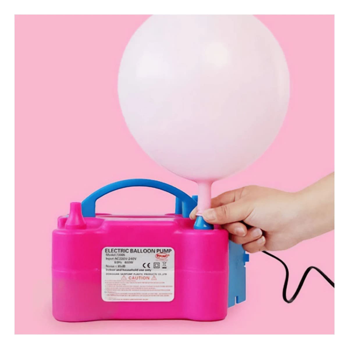 Compresor Manual de Globo Fucsia y Seguro para Decoracion y Niños