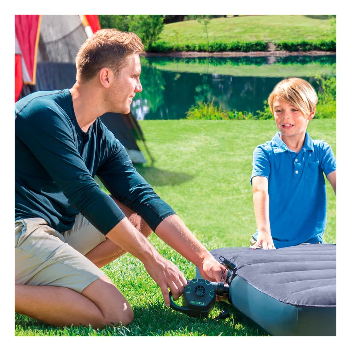 Bomba de Aire Electrica Funcional para Colchones con Aplicacion Sencilla