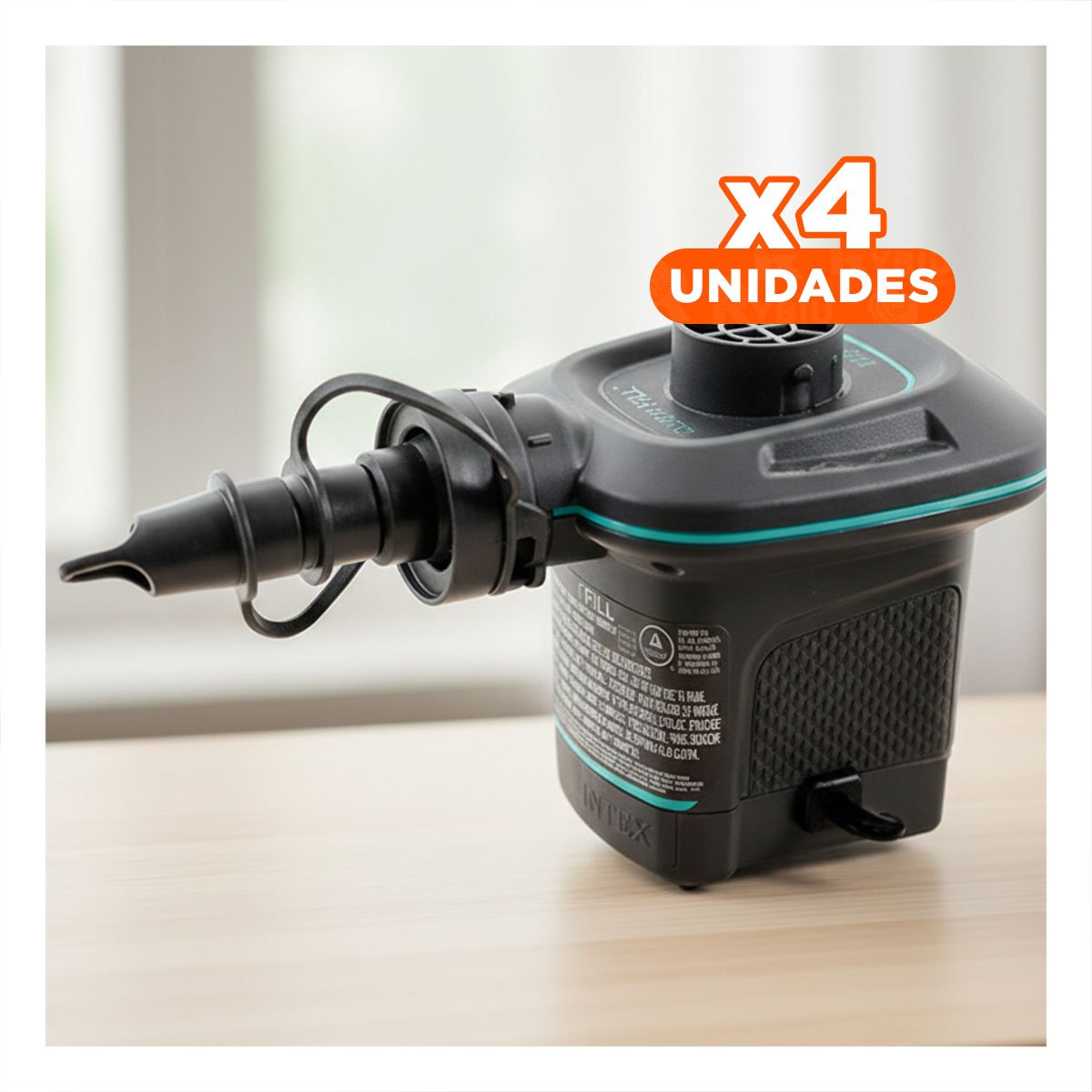 Pack4 Compresor de Aire Electrico Portatil para Inflables con Uso Domestico Seguro