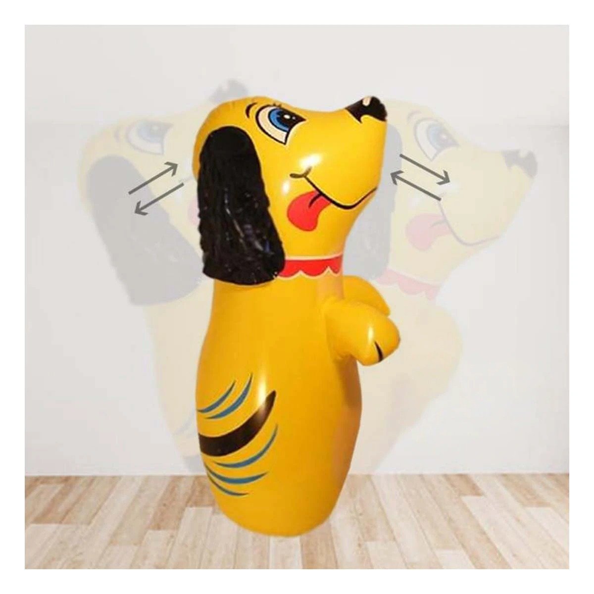 Perrito Inflable con base de arena para diversion en casa o exteriores
