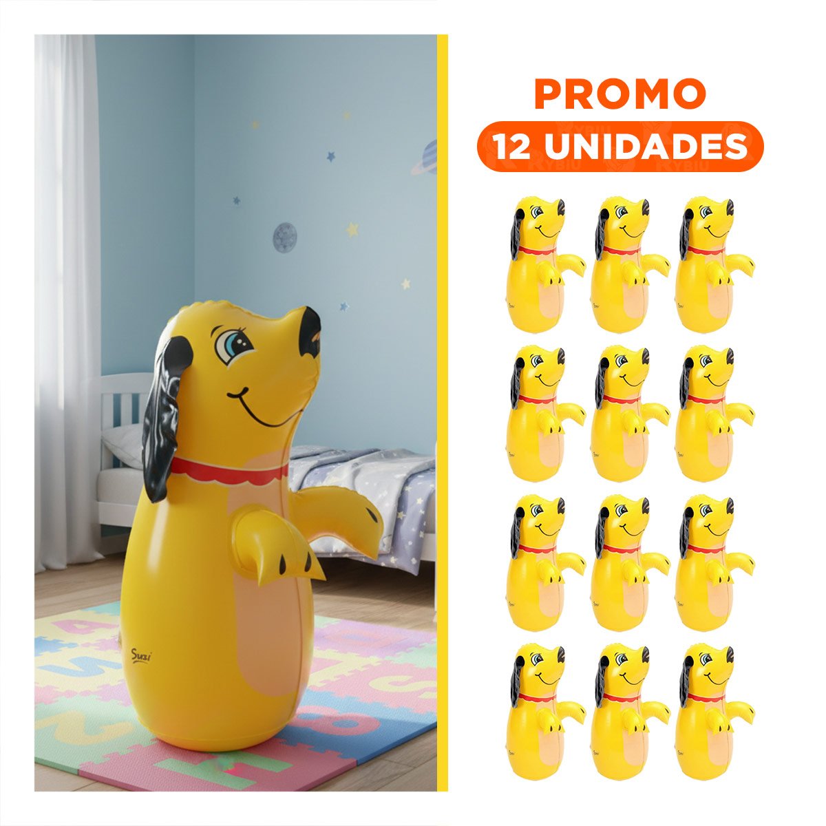 Pack12 Juguete De Piso Con Base De Arena Para Movimiento Y Recreacion Y+Regalo Sticker