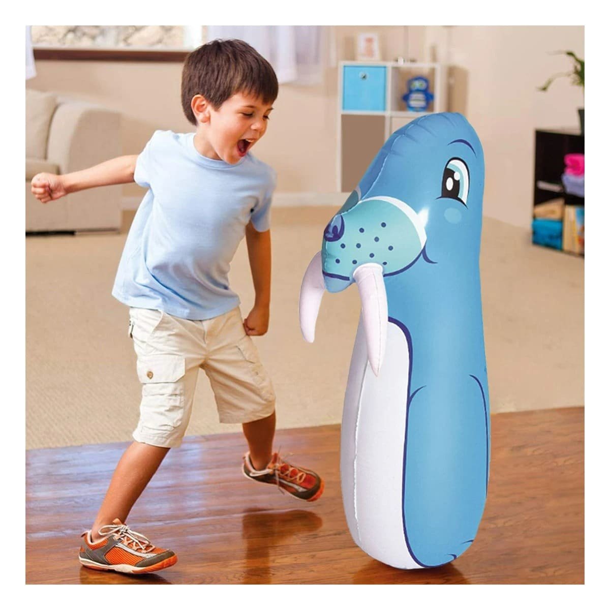 Inflable De Animales Foca para Juego Activo en Casa y Areas de Recreacion