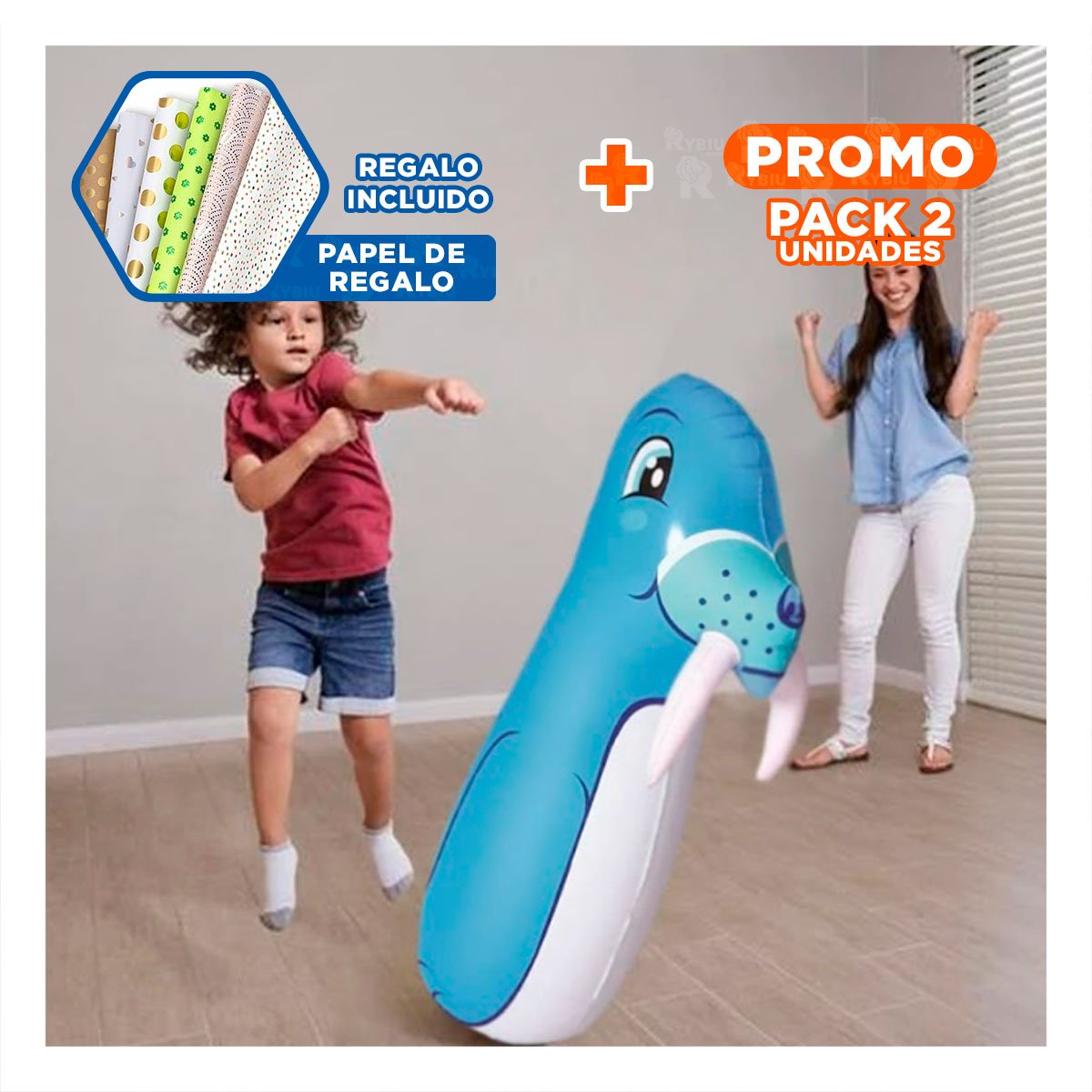 Pack2 Balancin De Juego Foca para Ninos con Movimiento Controlado Y+Papel Regalo