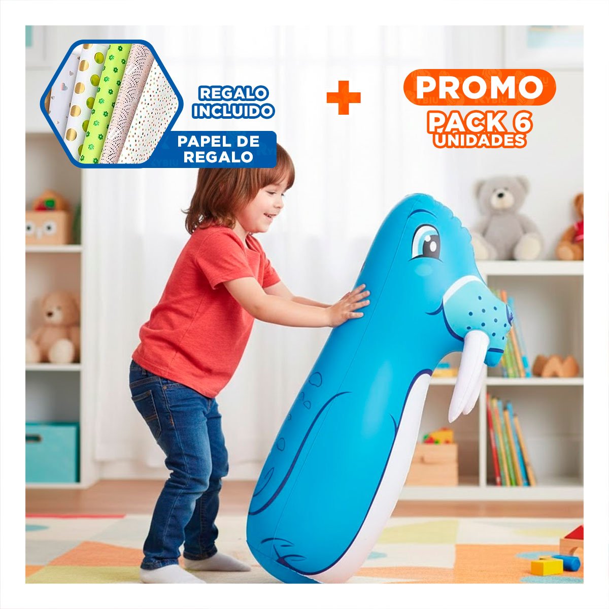 Pack6 Juguete De Balance Foca para Uso Familiar y Entretenimiento Y+Papel Regalo