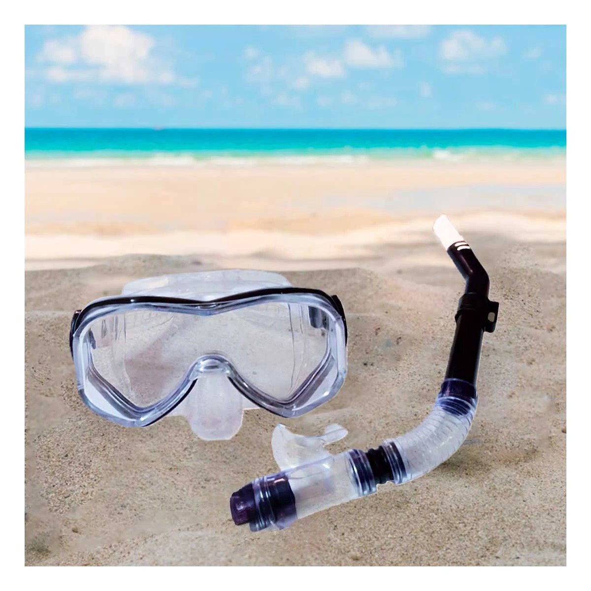 Coleccion de Buceo 2 Pcs con Lente de Vidrio para Nado Recreativo Y+Ligas Regalo