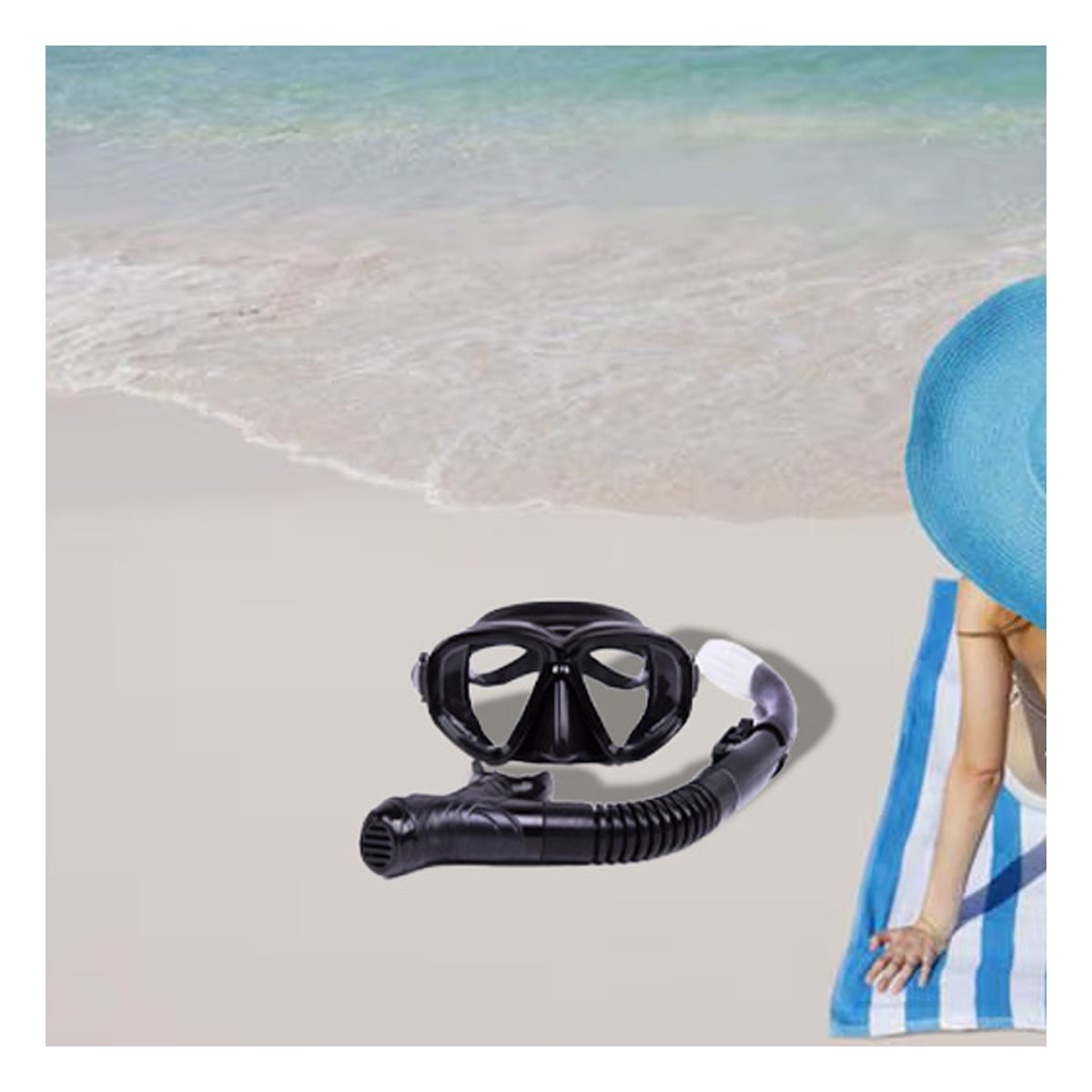 Equipo Acuatico 2 Pcs Para Buceo Recreativo En Playa y Piscina