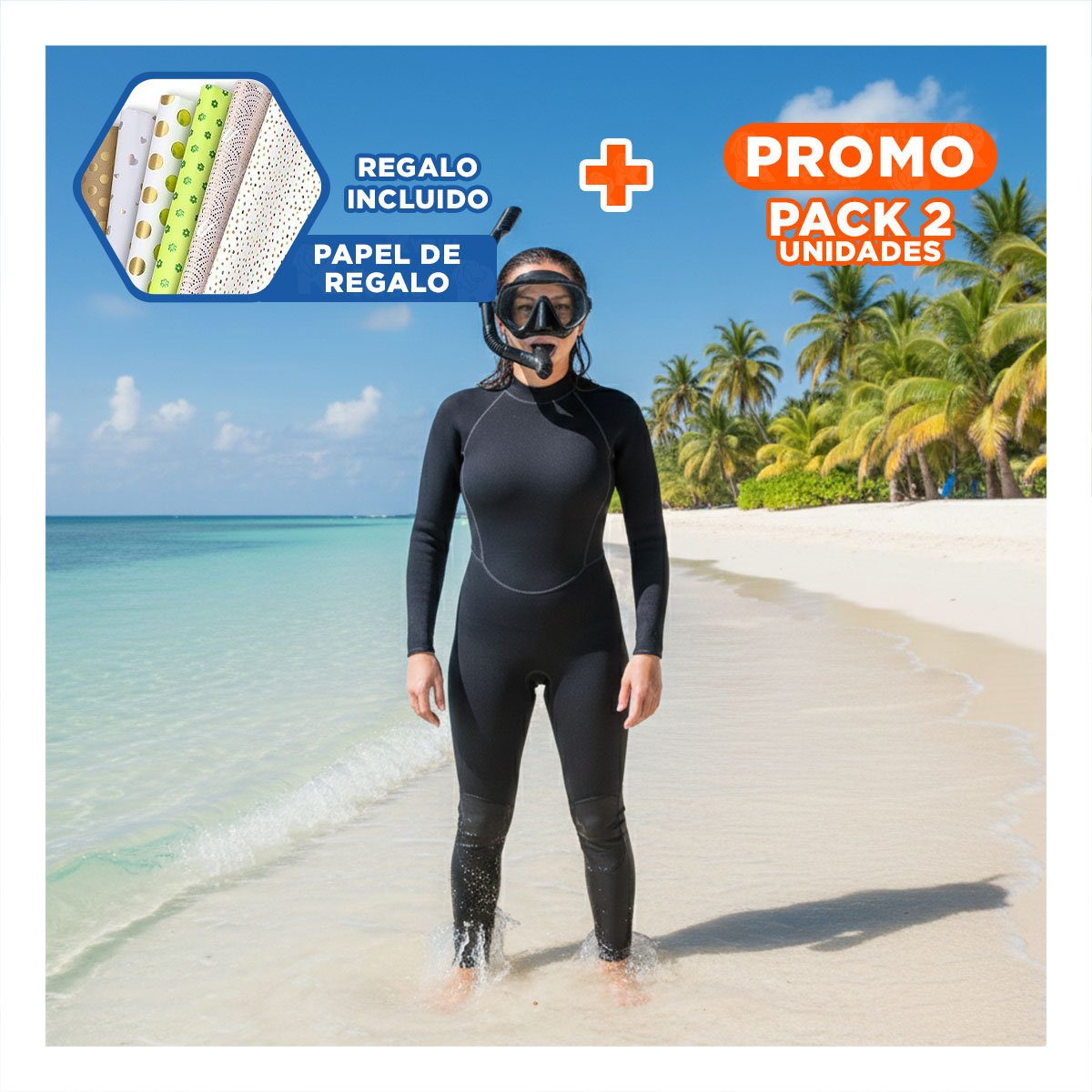 Pack2 Equipo Para Actividades Acuaticas 2 Pcs para Uso Familiar Y+Papel Regalo