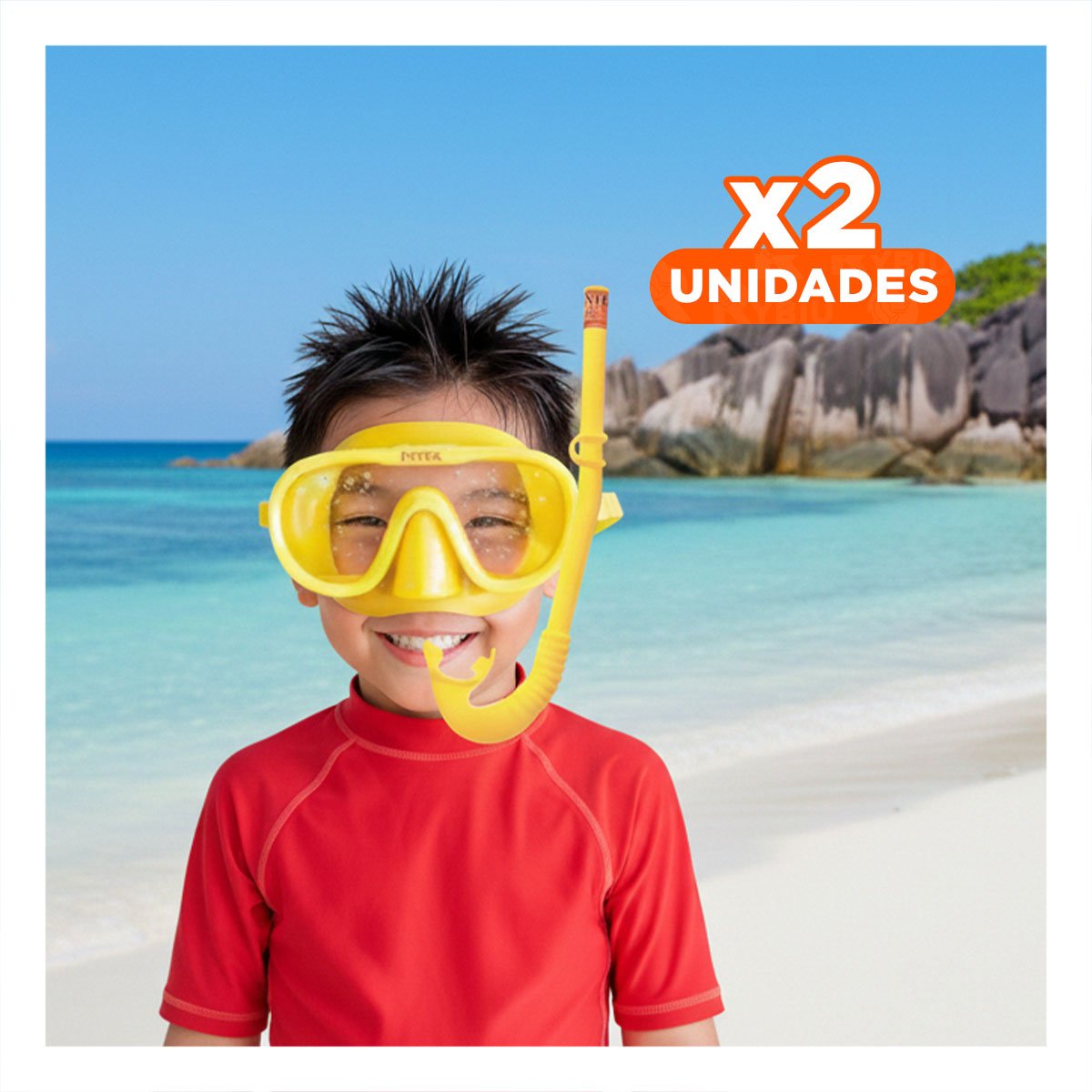 Pack2 Set Recreativo Amarillo para Actividades Acuaticas Y+Regalo Sticker