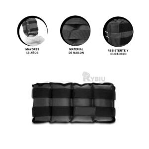 Correa Minimalista para Pies 1/2kg Negro Y+Gift Stickers