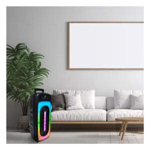 Parlante Potente con Luz Led Negro 6.5'' Y+Papel de Regalo