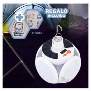 Foco Practico y Recargable de Panel Solar Y+Regalo Agendita