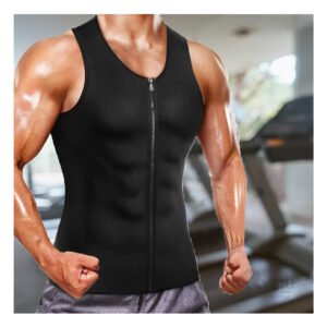 Chaleco con Cierre para Men Negro en M Y+Regalo Stickers