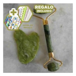 Masajeadores Manual de Piedra Verde Y+Papel de Regalo