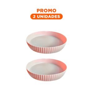Pack2 Base Para Especias Plastico 30.5x6x30.5cm Organizador Rosado