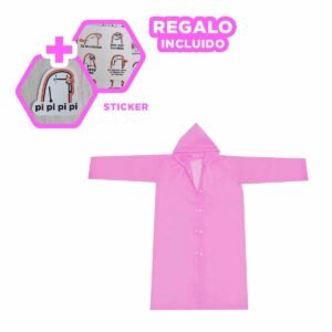 Abrigo Impermeable para Uso Diario con Ajuste Comodo y Resistente Y+Regalo Sticker