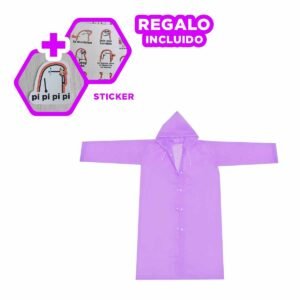 Abrigo Impermeable para Uso Diario con Ajuste Comodo y Resistente Y+Regalo Sticker