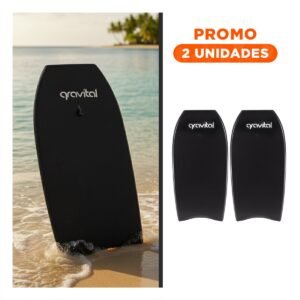 Pack2 TablaDeportiva Gravital Negro para Deporte Acuatico en Playa y Olas con Estilo