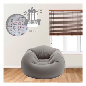 Sofa Inflable con Puf Incorporado para Uso Interior y Patio Y+Regalo Sticker