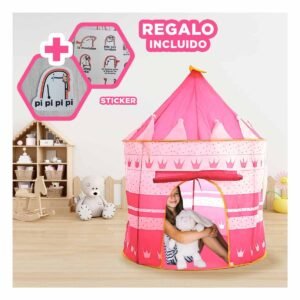 Pabellon de Niña de Campo MG-LZ801 Rosado para Excursiones y Juego Infantil Y+Regalo Sticker