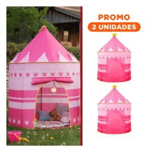 Pack2 Carpa de Niña de Campo MG-LZ801 Rosado para Juegos y Actividades al Aire Libre