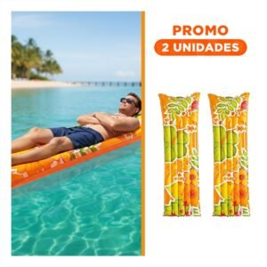 Pack2 Colchoneta Inflable 59720NP Comoda y Facil de Usar para Dormir y Descanso