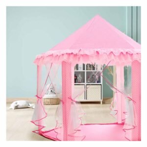 Tienda de Niña de Campo de Tul MG-H812 Rosado para Juegos y Aventuras