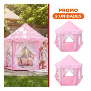 Pack2 Carpa Compacta de Niña de Campo de Tul MG-H812 Rosado para Diversion