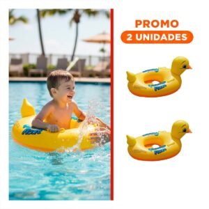 Pack2 Flotante Pato 31 x 24 cm Divertido y Seguro para Piscina