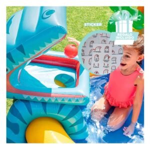 Zona de Juego Intex 57444NP 249x191x109 CM Dinosaurio para Diversion Y+Regalo Sticker
