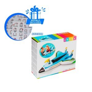 Flotador de Agua Avion 57536NP Comodo y Duradero para Juegos Acuaticos Y+Regalo Sticker