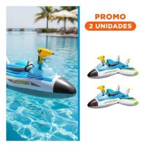 Pack2 Flotante Inflable Avion 57536NP Seguro y Facil de Usar
