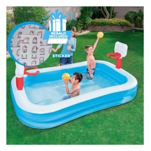 Inflable Cancha Compacta de Baloncesto para Piscina con Aro y Pelota Bestway Y+Regalo Sticker