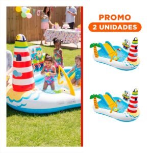 Pack2 Estacion de Juego Intex 57162NP 218x188x99 CM Pesca para Actividades