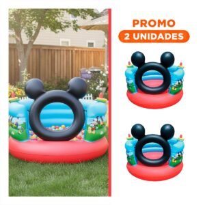 Pack2 Juego Inflable Saltarin para Ninos en Patio y Jardin con Colores Bestway