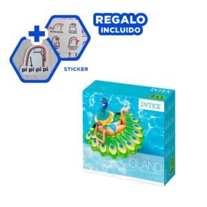 Colchoneta Divertida Colorida Pavo Real para Niños en Piscina Y+Regalo Sticker