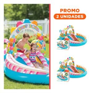 Pack2 Alberca Inflable para Niños y Diversion en Casa 295x191x130 cm Multicolor
