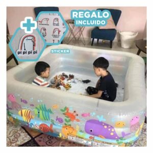 Centro Acuatico Infantil 159 x 159 x 50 cm para Patio con Estructura Estable Y+Regalo Sticker