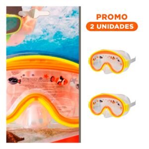 Pack2 Antiparras para Buceo Aviador Anaranjado con Ajuste Ergonomico