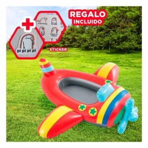 Flotador de Agua 3D Avion 59380NP Resistente y Seguro Y+Regalo Sticker