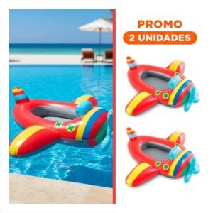 Pack2 Flotante Inflable 3D Avion 59380NP Seguro y Facil de Usar