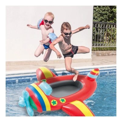 Flotador Bote 3D Avion 59380NP Seguro y Divertido para Ninos en Piscina