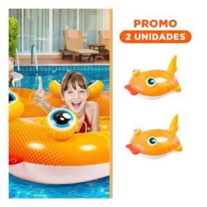 Pack2 Flotante Inflable 3D Pez 59380NP Seguro y Facil de Usar