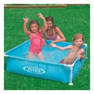 Piscina Desmontable Infantil 1,22 x 1,22 x 30 cm para Juegos de Agua en Casa