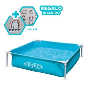 Piscina Desmontable Infantil 1,22 x 1,22 x 30 cm para Patio y Hogar Y+Regalo Sticker